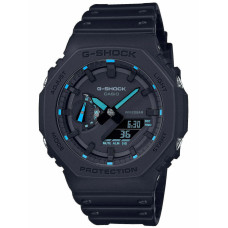 Casio G-Shock Αναλογικό/Ψηφιακό Ανδρικό Ρολόι 45mm Χρονογράφος Μπαταρίας με Μαύρο Καουτσούκ GA-2100-1A2ER